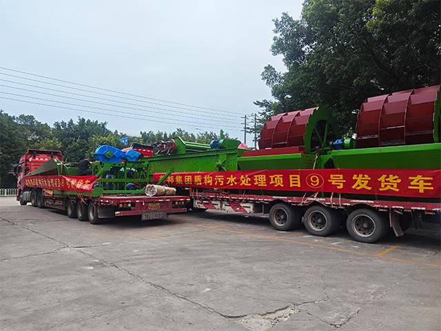 生產(chǎn)發(fā)貨繁忙有序  盾構渣土泥漿處理項目再發(fā)三車